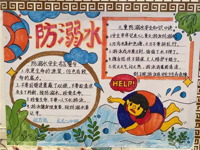 防溺水手抄报图片及内容