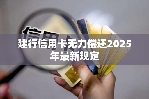 建行信用卡无力偿还2025年最新规定