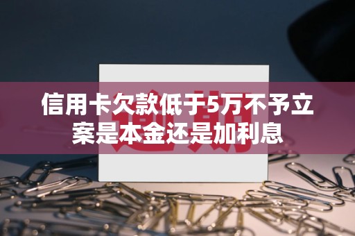 信用卡欠款低于5万不予立案是本金还是加利息
