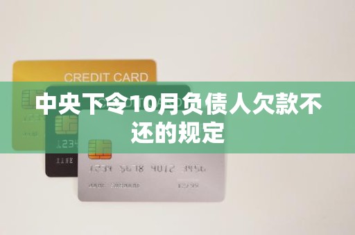 中央下令10月负债人欠款不还的规定