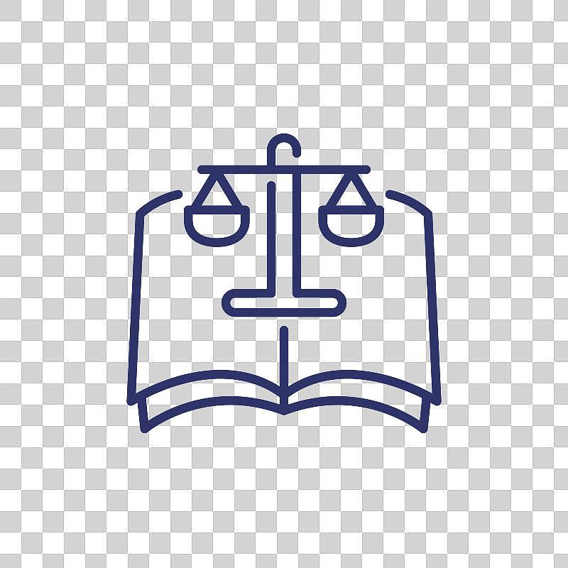 法律书籍线条图标图片下载