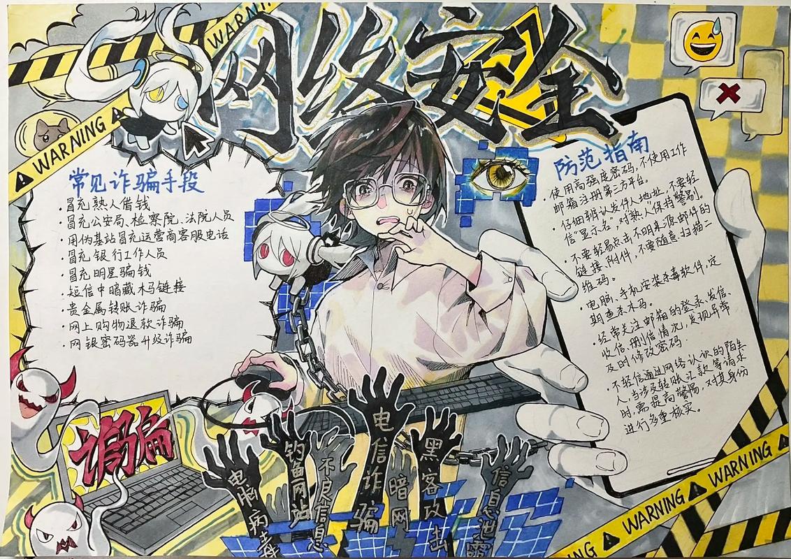 网络诈骗手抄报图片 网络诈骗手抄报图片大全