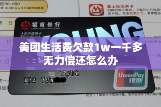 美团生活费欠款1w一千多无力偿还怎么办