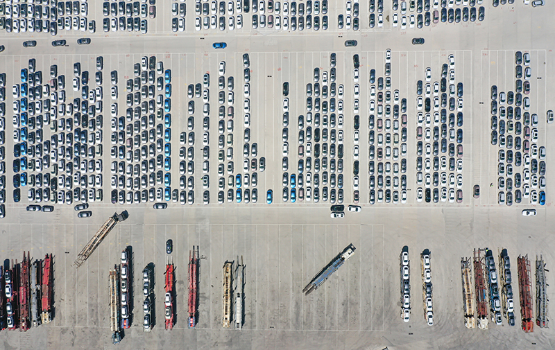 比亚迪整车货运场。(孔根龙摄)