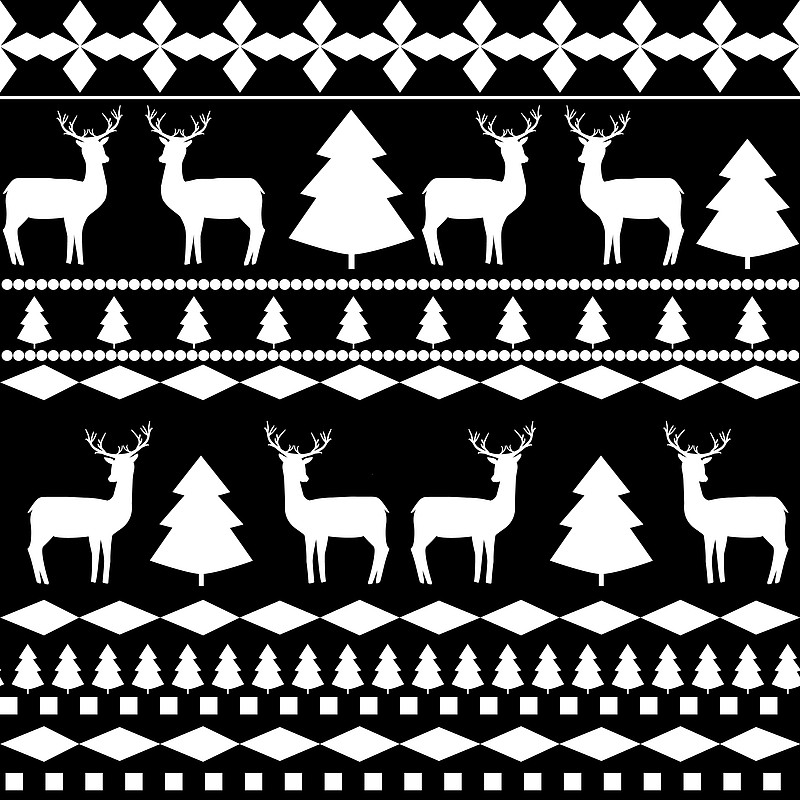 鹿和树图案的北方服装图片下载