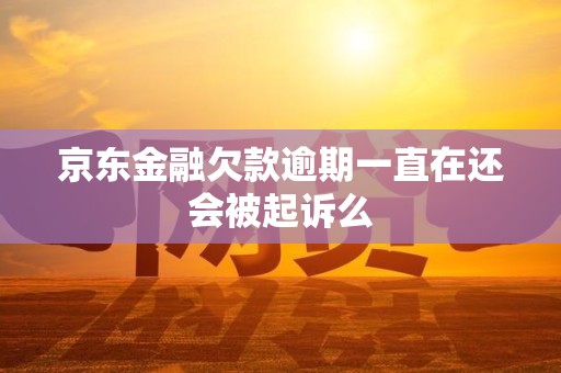 京东金融欠款逾期一直在还会被起诉么