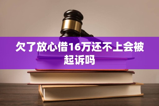 欠了放心借16万还不上会被起诉吗