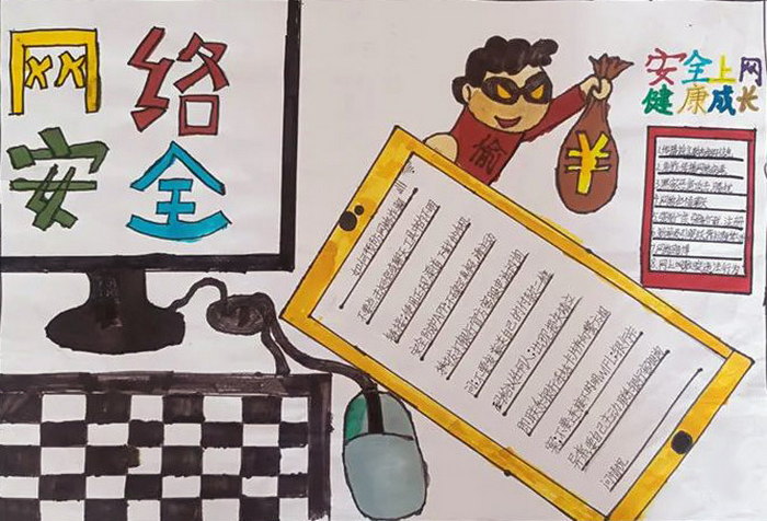 小学网络安全宣传周手抄报