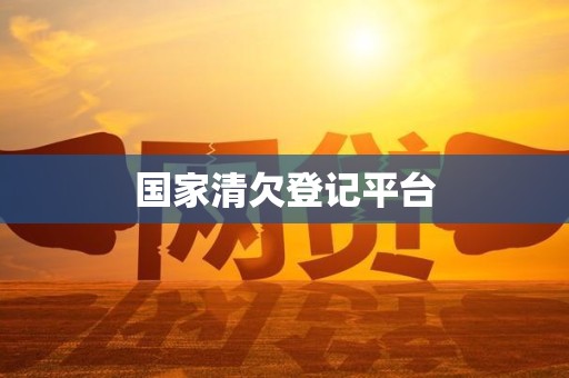 国家清欠登记平台