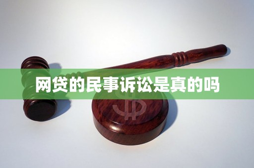 网贷的民事诉讼是真的吗