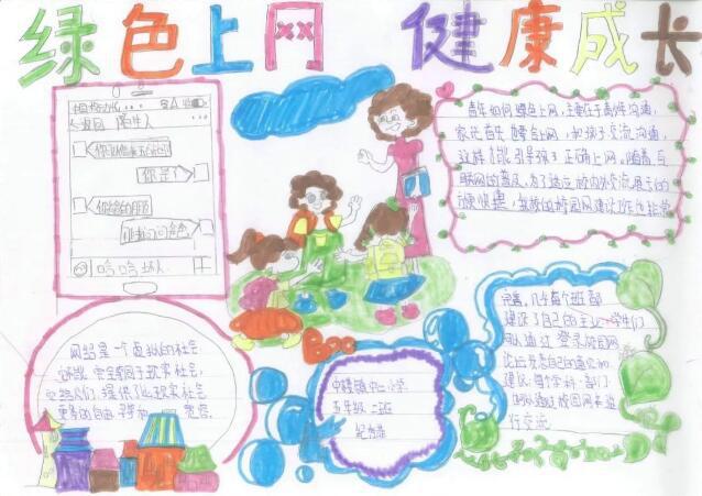 【绿色阅读文明上网手抄报图片大全】绿色上网手抄报漂亮的 绿色文明网络手抄报