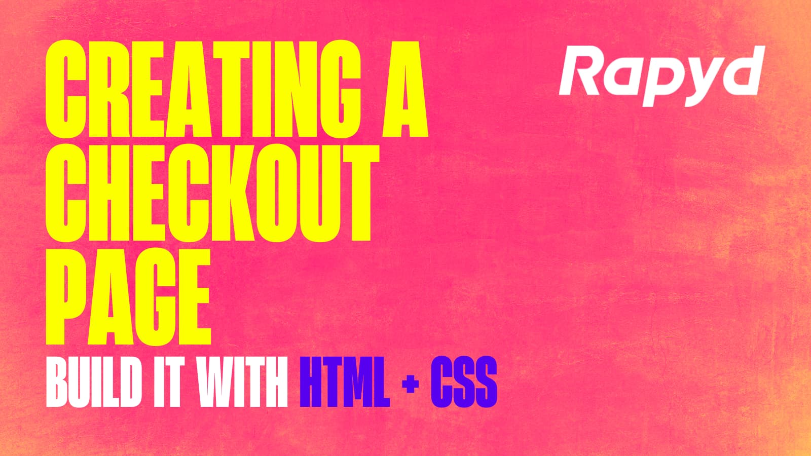 CREATING A CHECKOUT PAGE WITH HTML and CSS