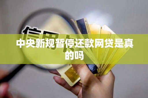 中央新规暂停还款网贷是真的吗