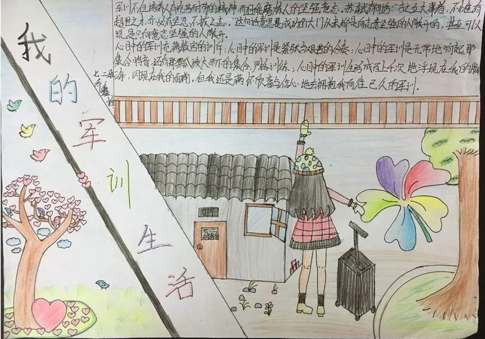 初中军训手抄报图片