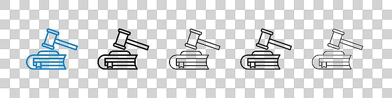 白色背景上的就业法律图标集图片下载