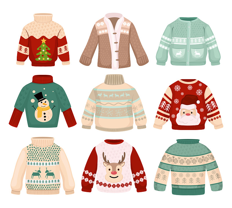 手工圣诞毛衣套装图片下载