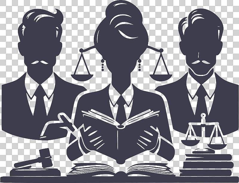 法律团队与公正天平和法书图片下载