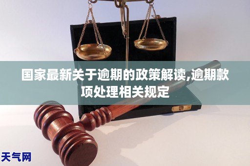 国家最新关于逾期的政策解读,逾期款项处理相关规定