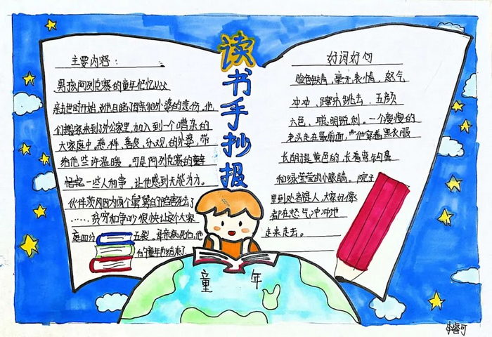 关于高尔基的《童年》的手抄报