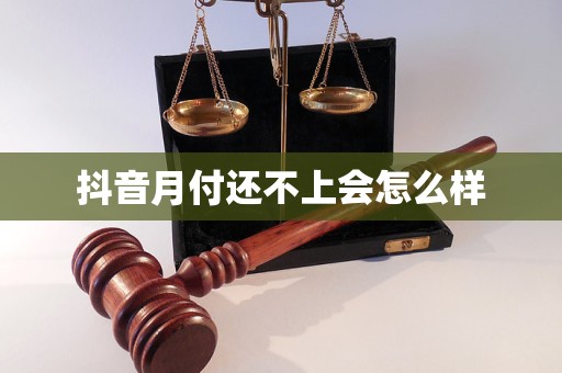 抖音月付还不上会怎么样