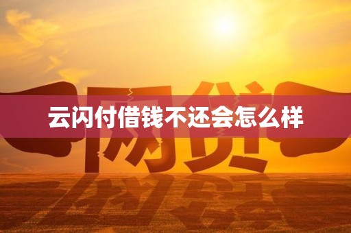 云闪付借钱不还会怎么样