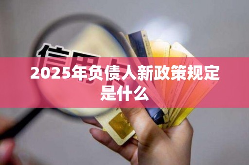 2025年负债人新政策规定是什么