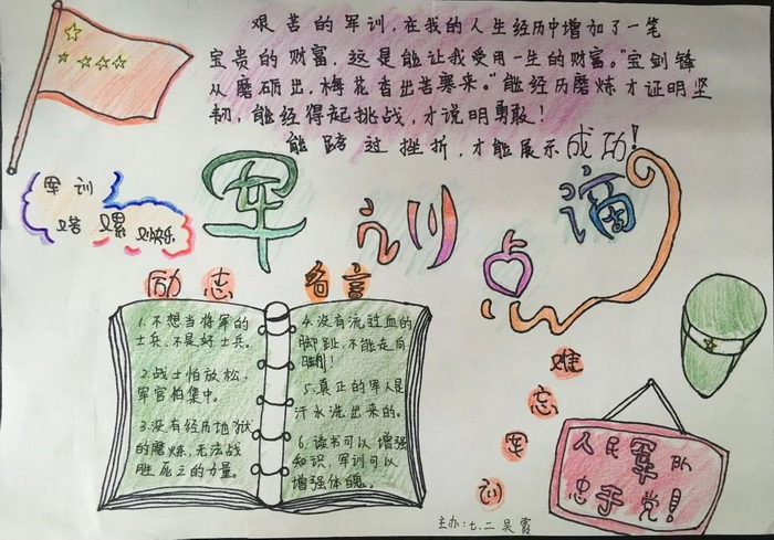 七年级军训手抄报图片内容