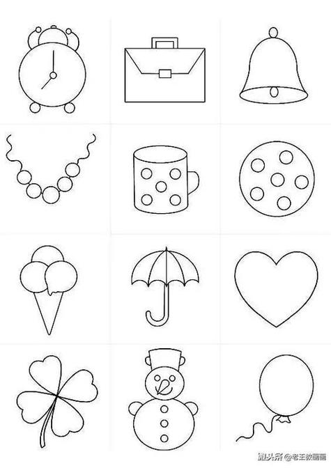 100个简笔画线稿周末打印出来让孩子涂色玩儿绘画名师团 暑假