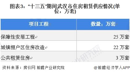 图表3:“十三五”期间武汉市住房租赁供应情况(单位:万套)