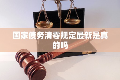 国家债务清零规定最新是真的吗