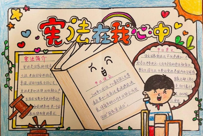 宪法宣传周手抄报图片