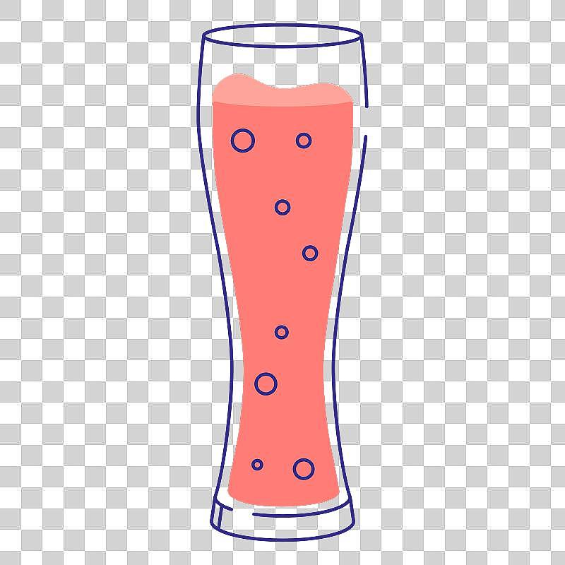 啤酒长玻璃图标线条艺术图片下载