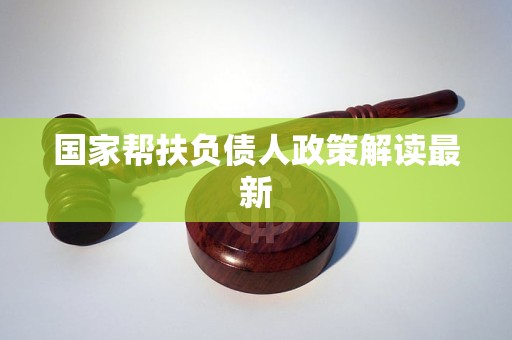 国家帮扶负债人政策解读最新