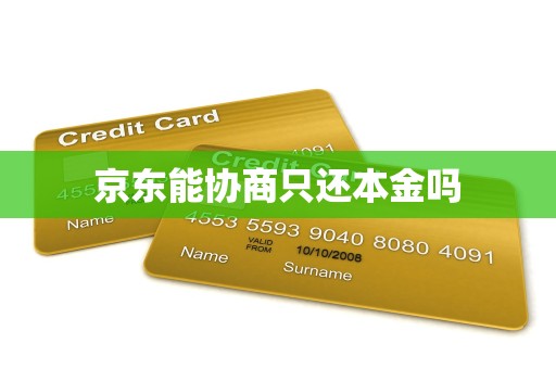 京东能协商只还本金吗