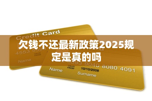 欠钱不还最新政策2025规定是真的吗