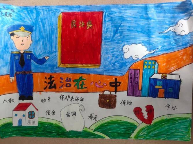 漠河市育才学校开展法治主题手抄报制作活动未成年人内容工作