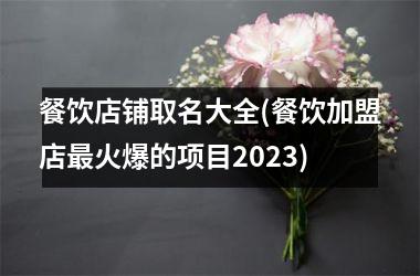 h3/p餐饮店铺取名大全(餐饮加盟店最火爆的项目2025)
