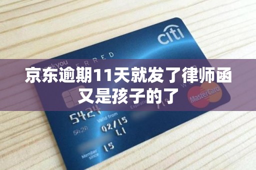 京东逾期11天就发了律师函又是孩子的了