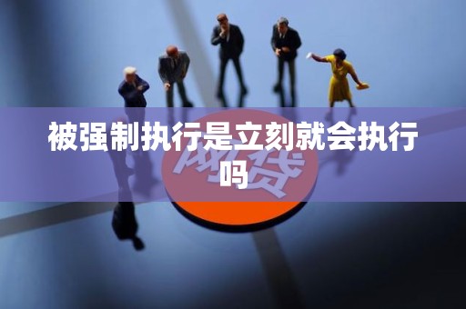 被强制执行是立刻就会执行吗