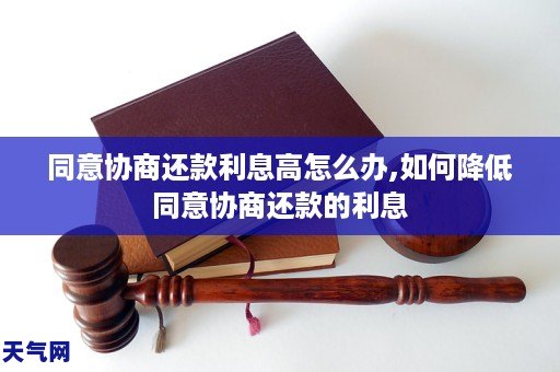 同意协商还款利息高怎么办,如何降低同意协商还款的利息
