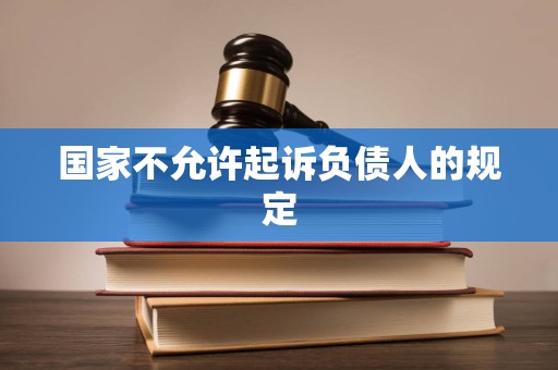 国家不允许起诉负债人的规定
