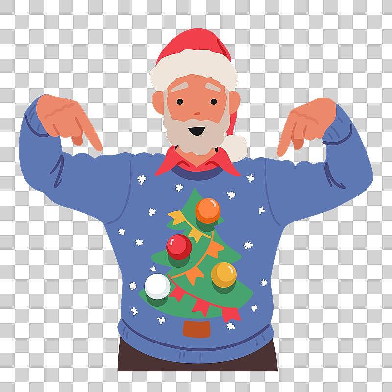 老人的角色扮演一个节日的圣诞节图片下载