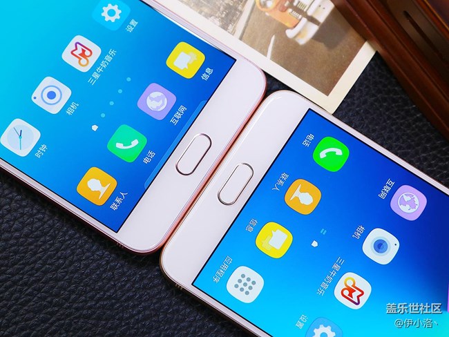 三星盖乐世C7 Pro蔷薇粉枫叶金双*赏