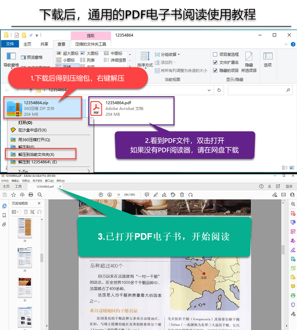 下载后,通用的PDF电子书阅读使用教程