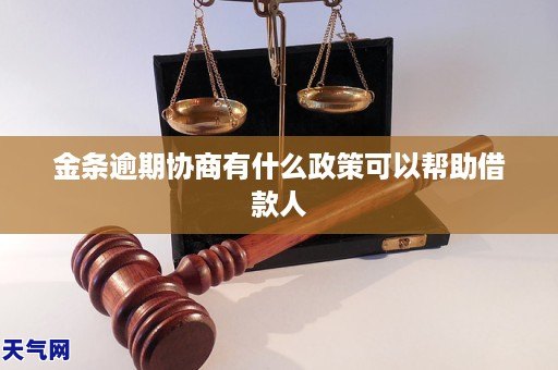 金条逾期协商有什么政策可以帮助借款人