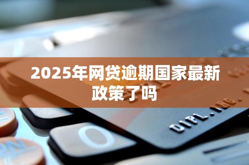 2025年网贷逾期国家最新政策了吗