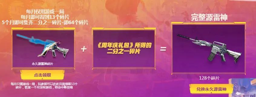 比如十周年活动时的终极奖励就是永久“源雷神”