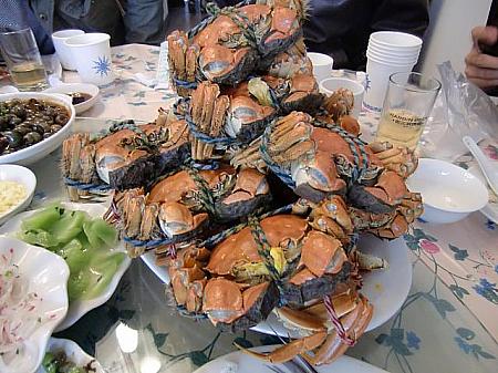 淡水の蟹をよく食べます