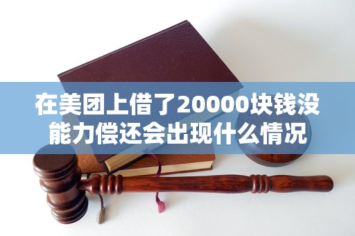 在美团上借了20000块钱没能力偿还会出现什么情况