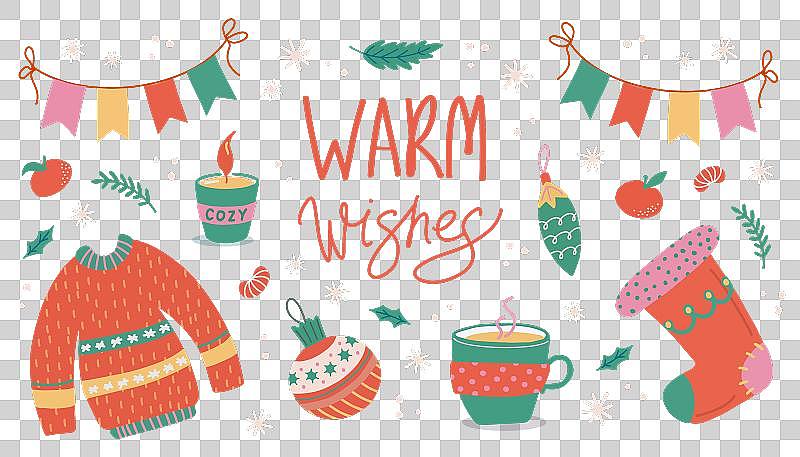 圣诞快乐，新年元素设定温馨图片下载